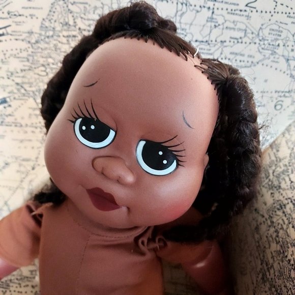 Vtg Eegee Goldberger Doll African American Girl Doll 21" - Picture 5 of 11